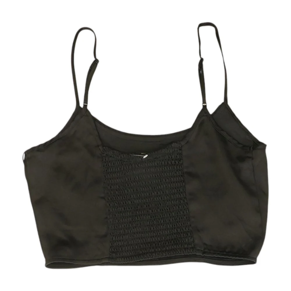 Black Solid Sleeveless Blouse - Image 2
