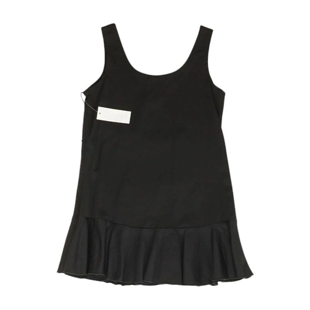 Black Solid Sleeveless Blouse - Image 2