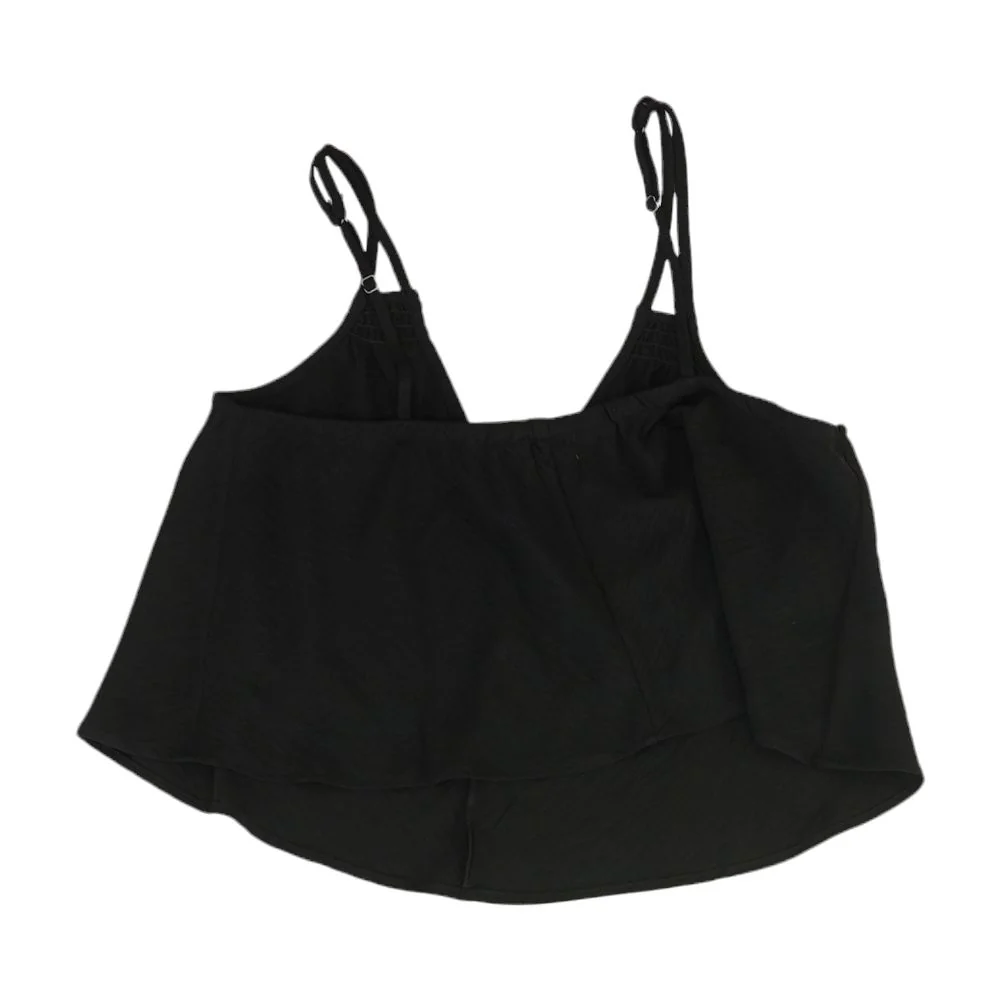Black Solid Sleeveless Blouse - Image 2