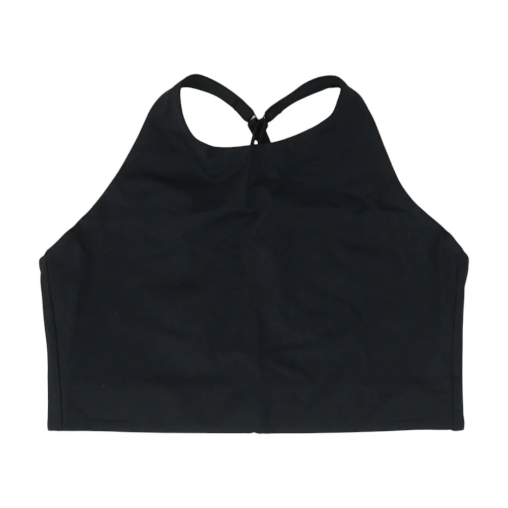 Black Solid Sports Bra