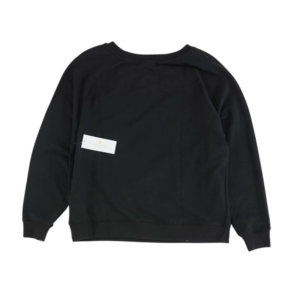 Black Solid Sweatshirt - Image 2