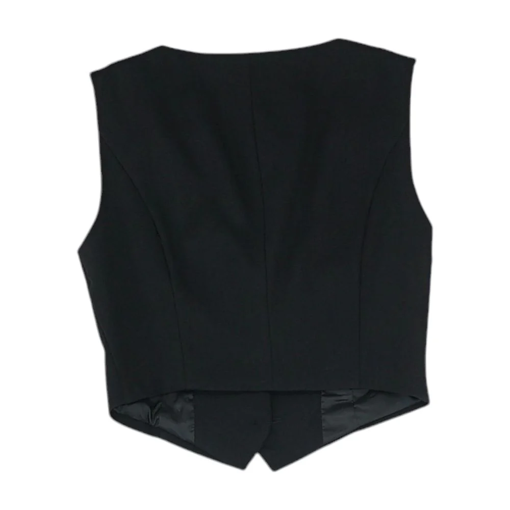 Black Solid Vest - Image 2