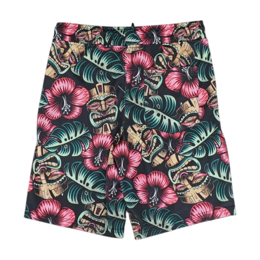 Black Tropical Active Shorts - Image 2