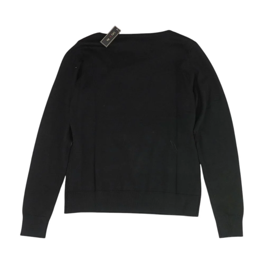 Black V-Neck Sweater - Image 2