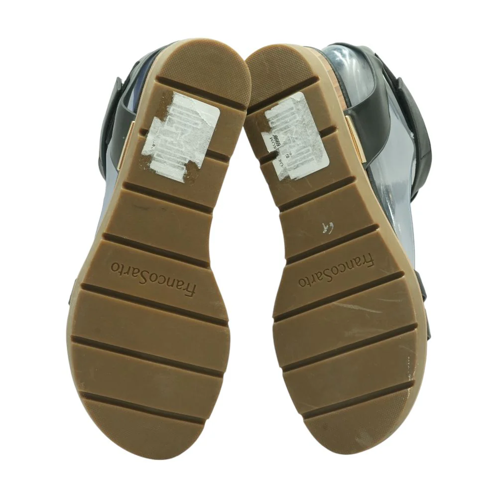 Black Wedged Sandals - Image 3