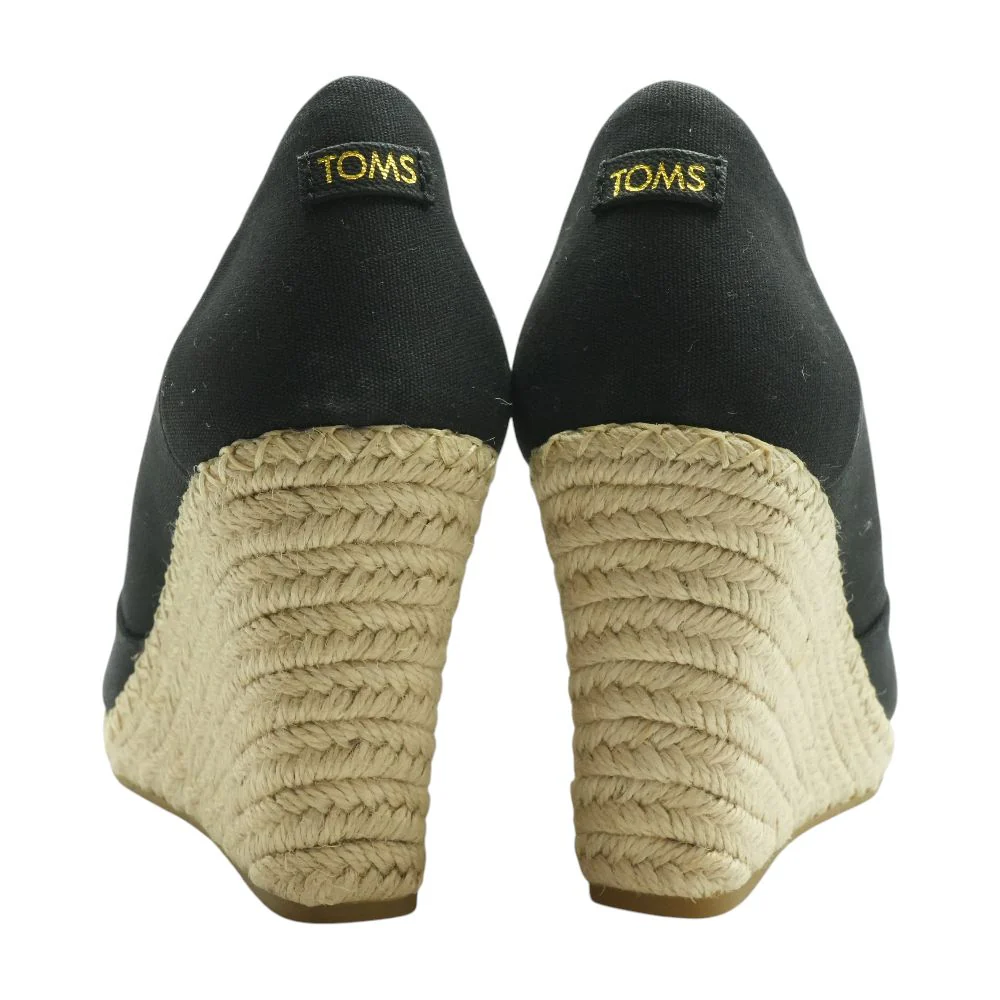 Black Wedged Sandals - Image 2