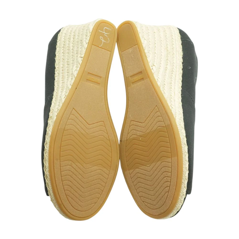 Black Wedged Sandals - Image 3
