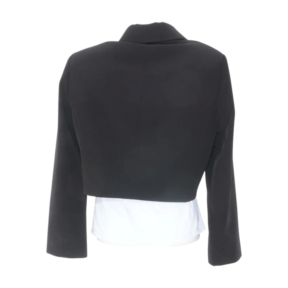 Black Solid Blazer - Image 2