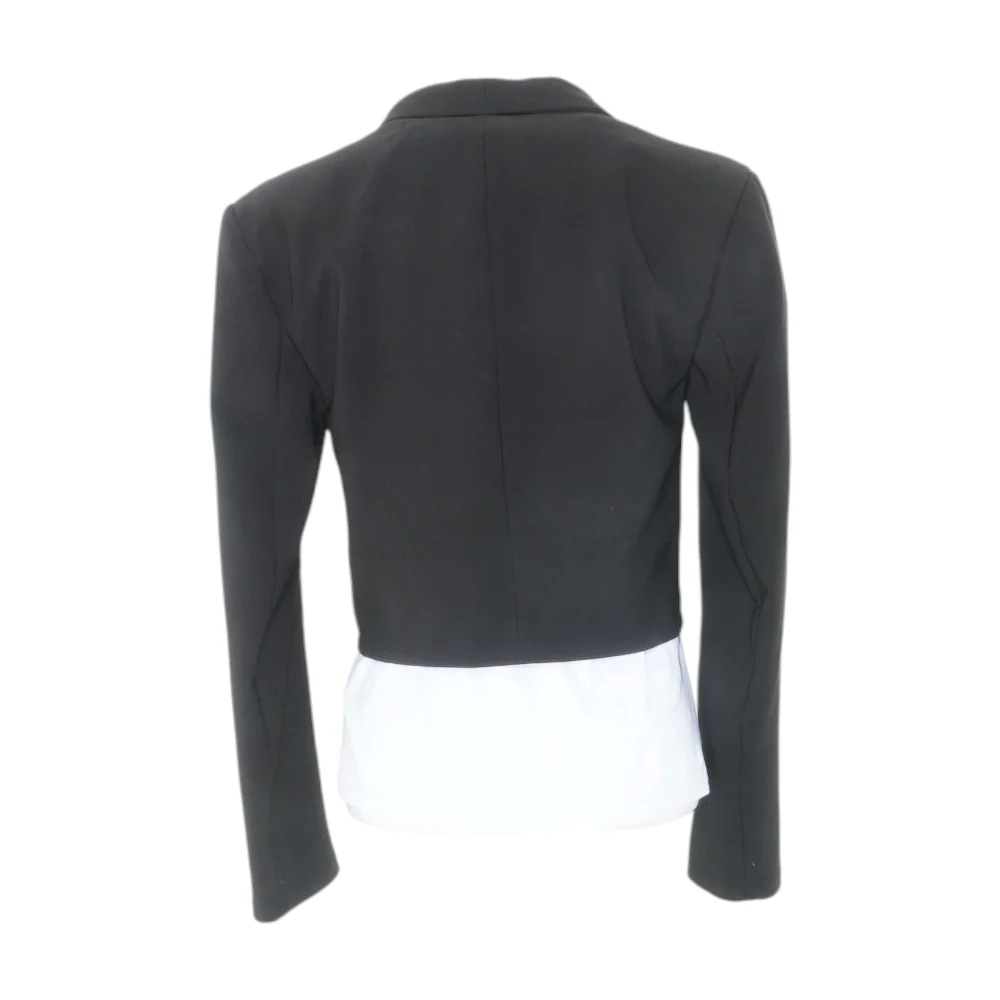 Black Solid Blazer - Image 2