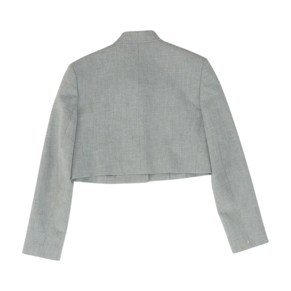 Gray Solid Blazer - Image 2