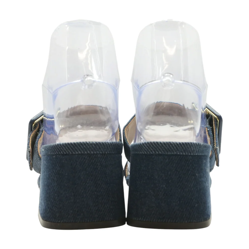 Navy Block Heels - Image 2