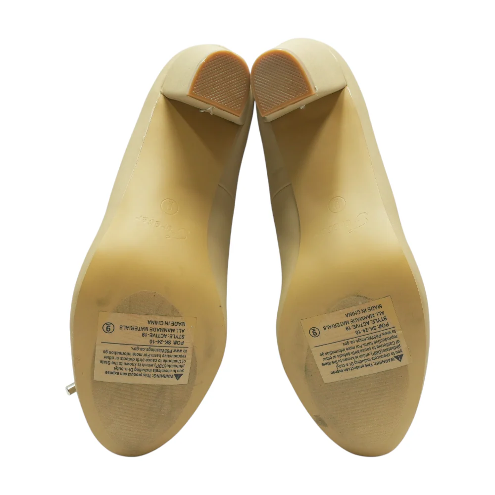 Nude Block Heels - Image 3