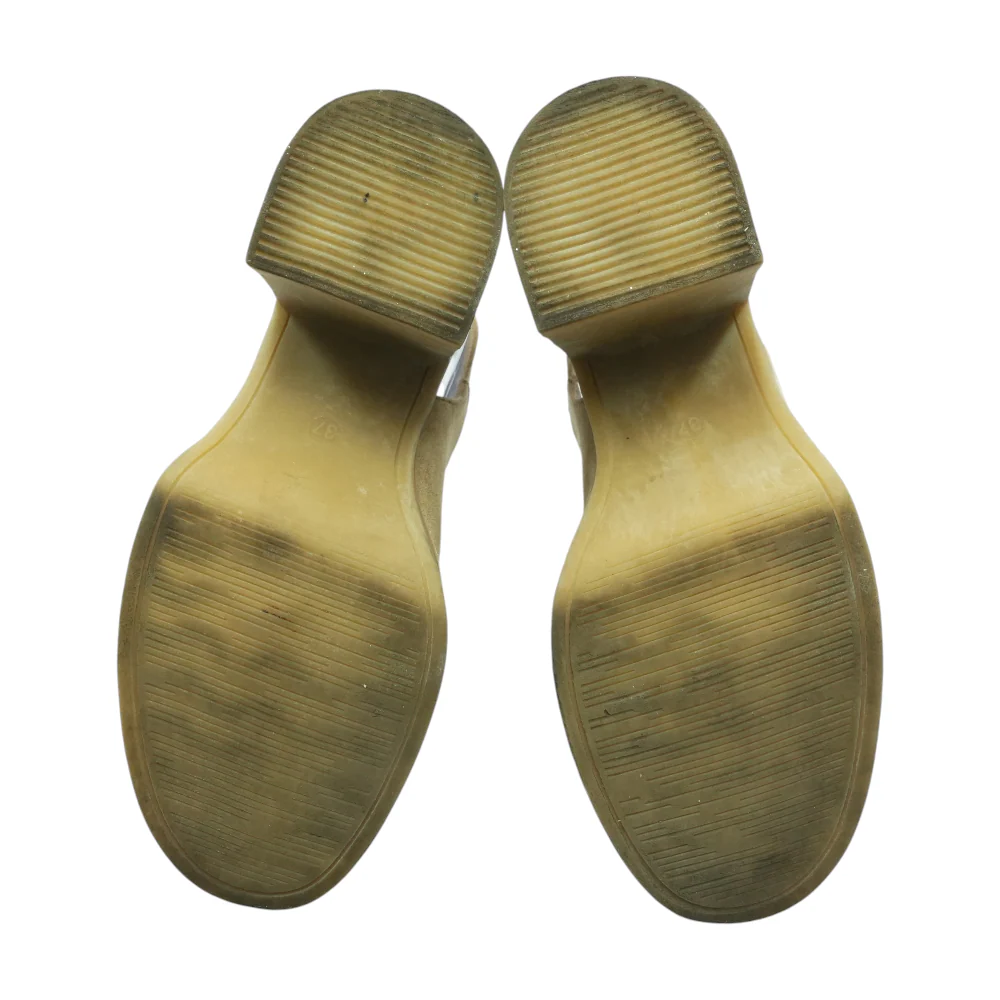 Beige Block Heels - Image 3