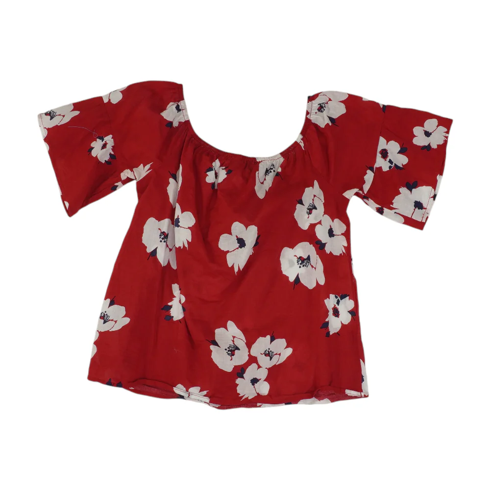 Red Floral Blouse - Image 2