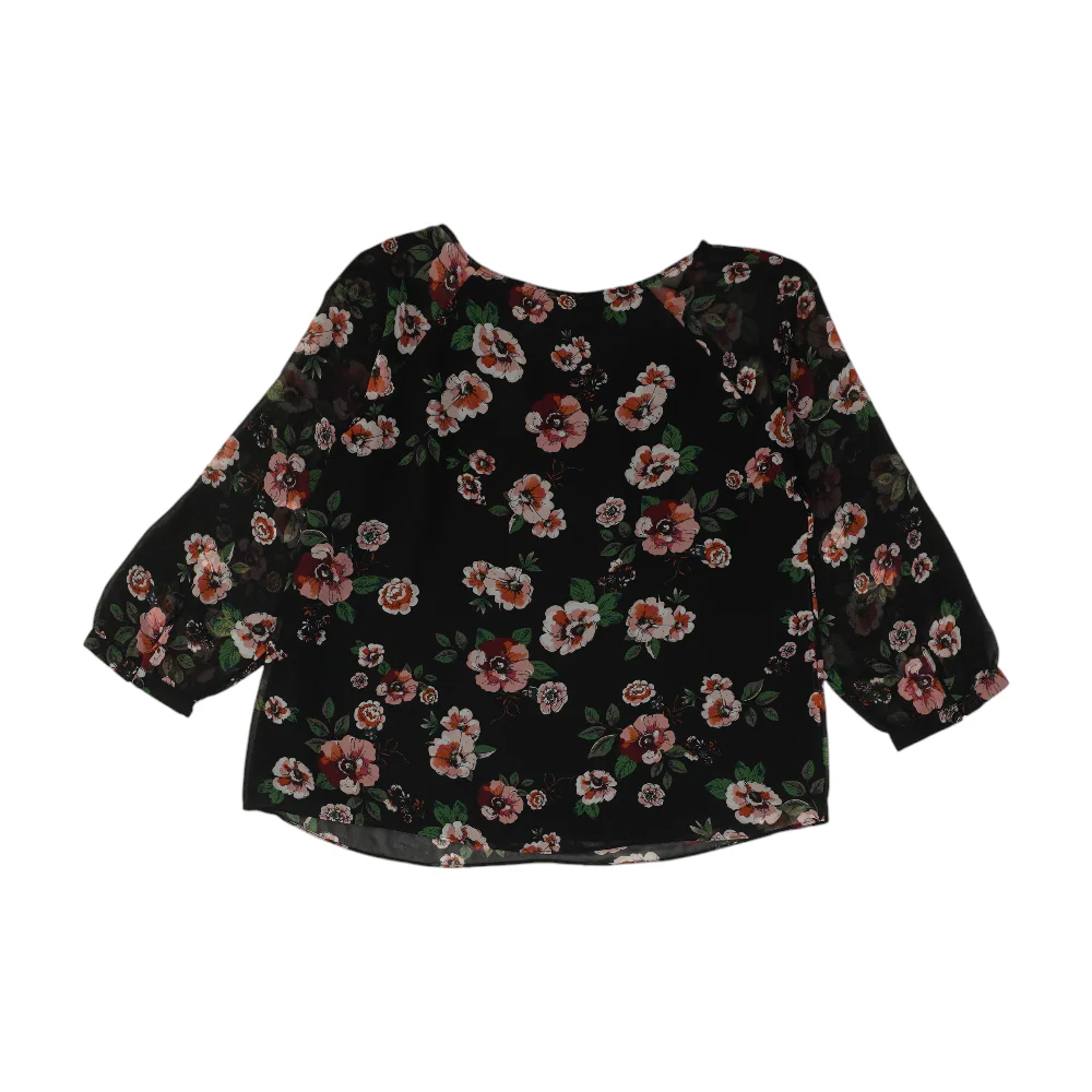Black Floral Blouse - Image 2