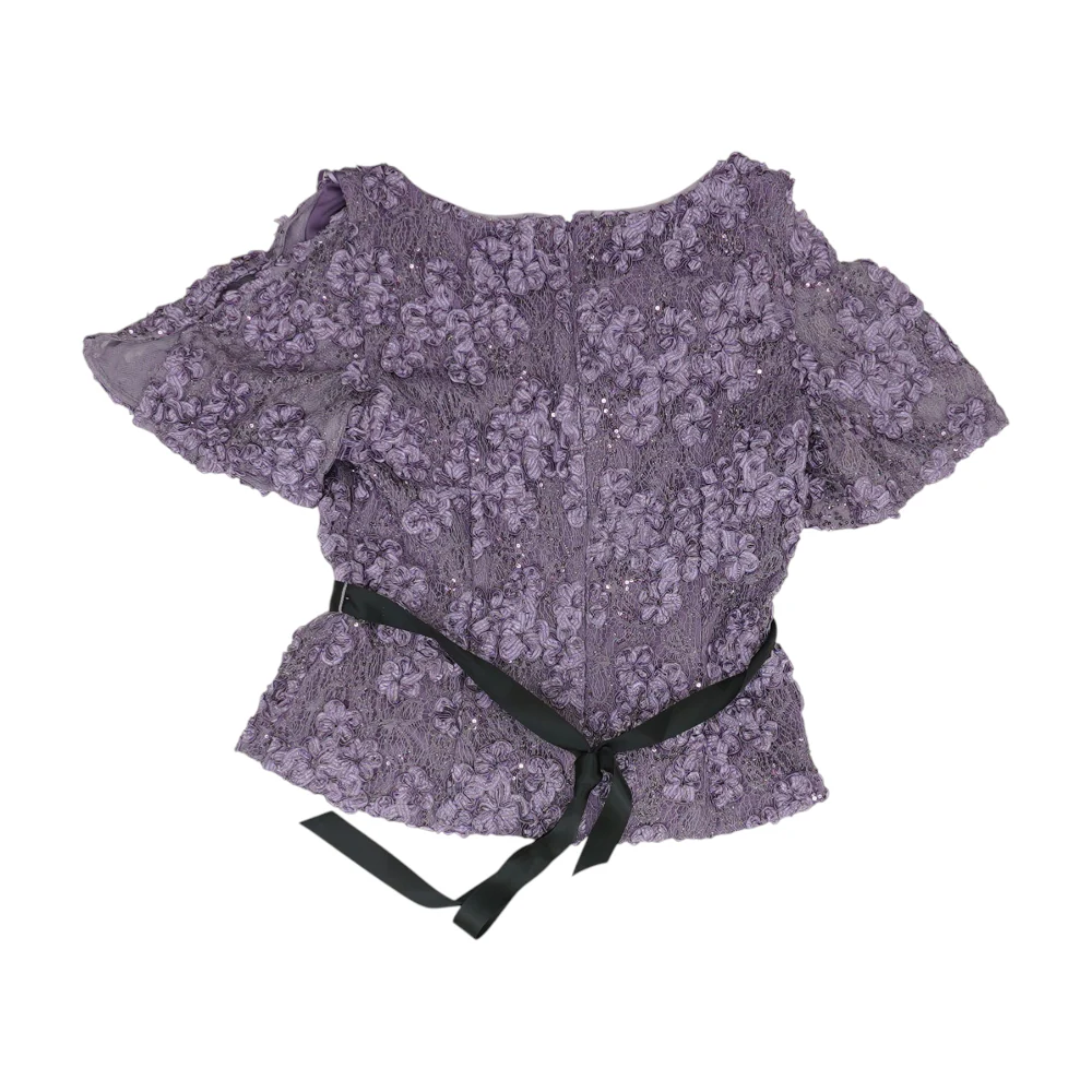 Purple Floral Blouse - Image 2