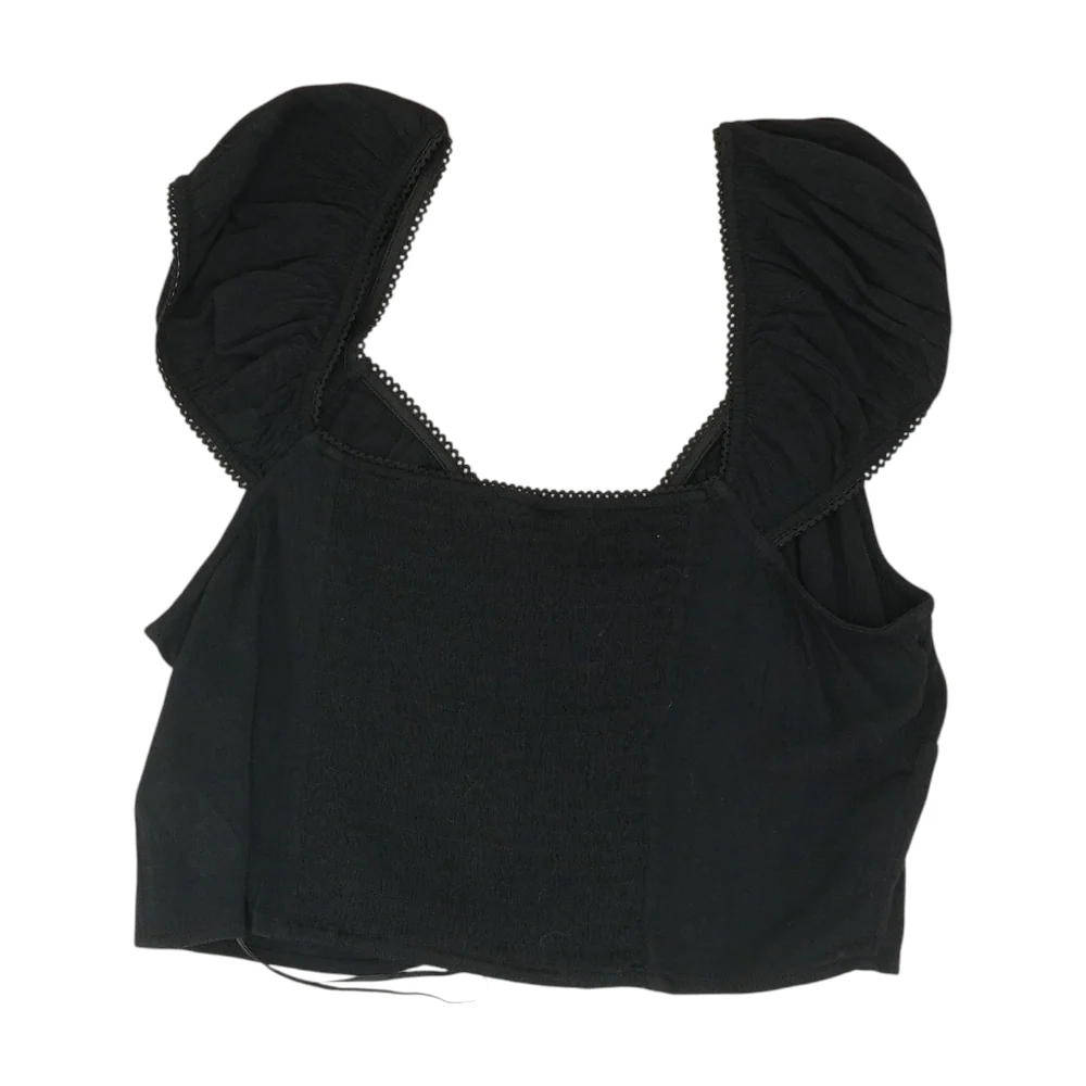 Black Cropped Blouse - Image 2