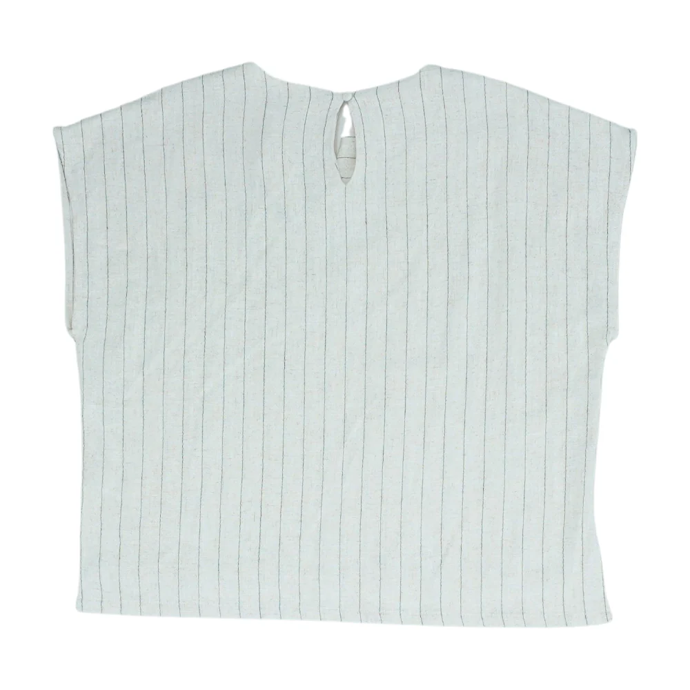 Beige Striped Blouse - Image 2