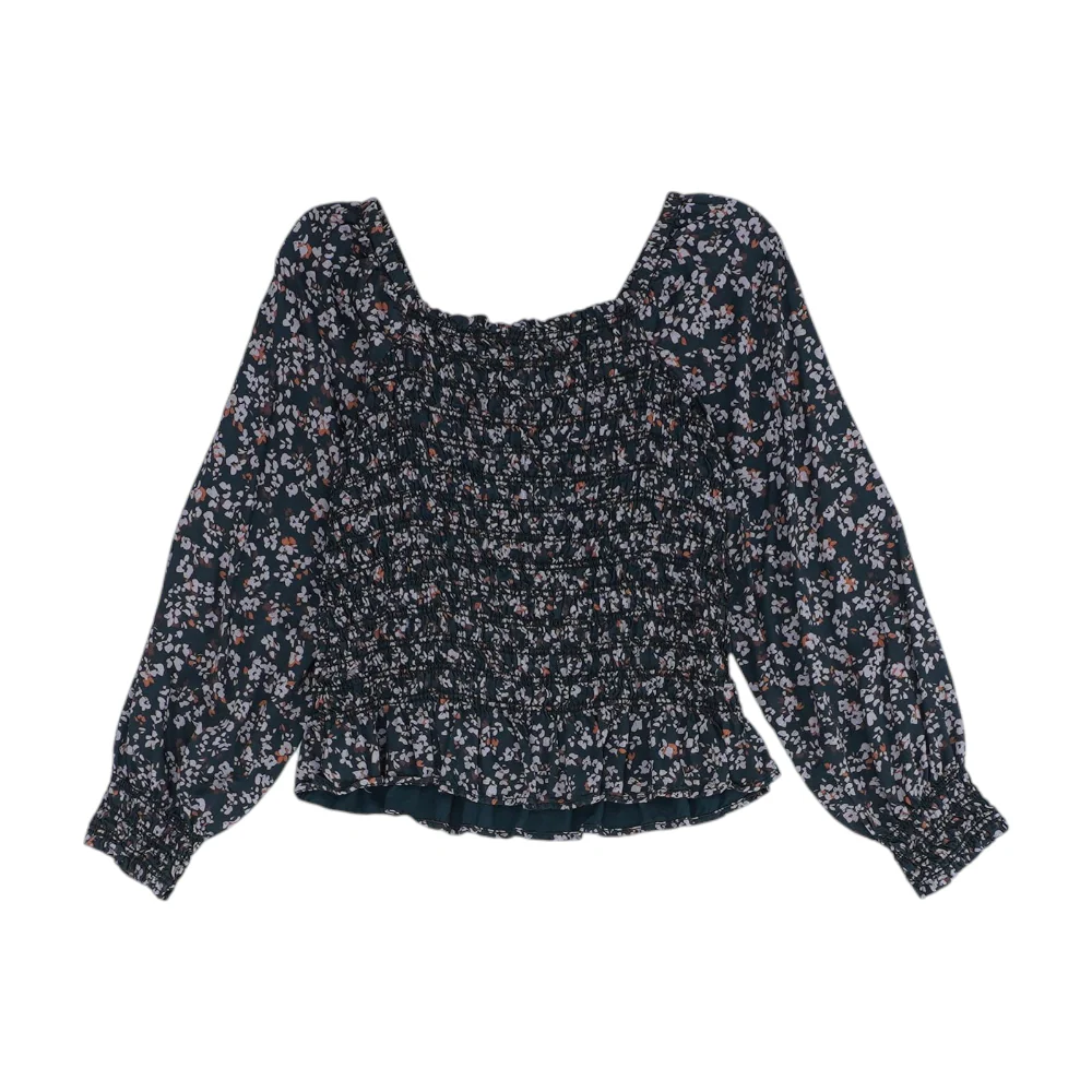 Black Floral Blouse