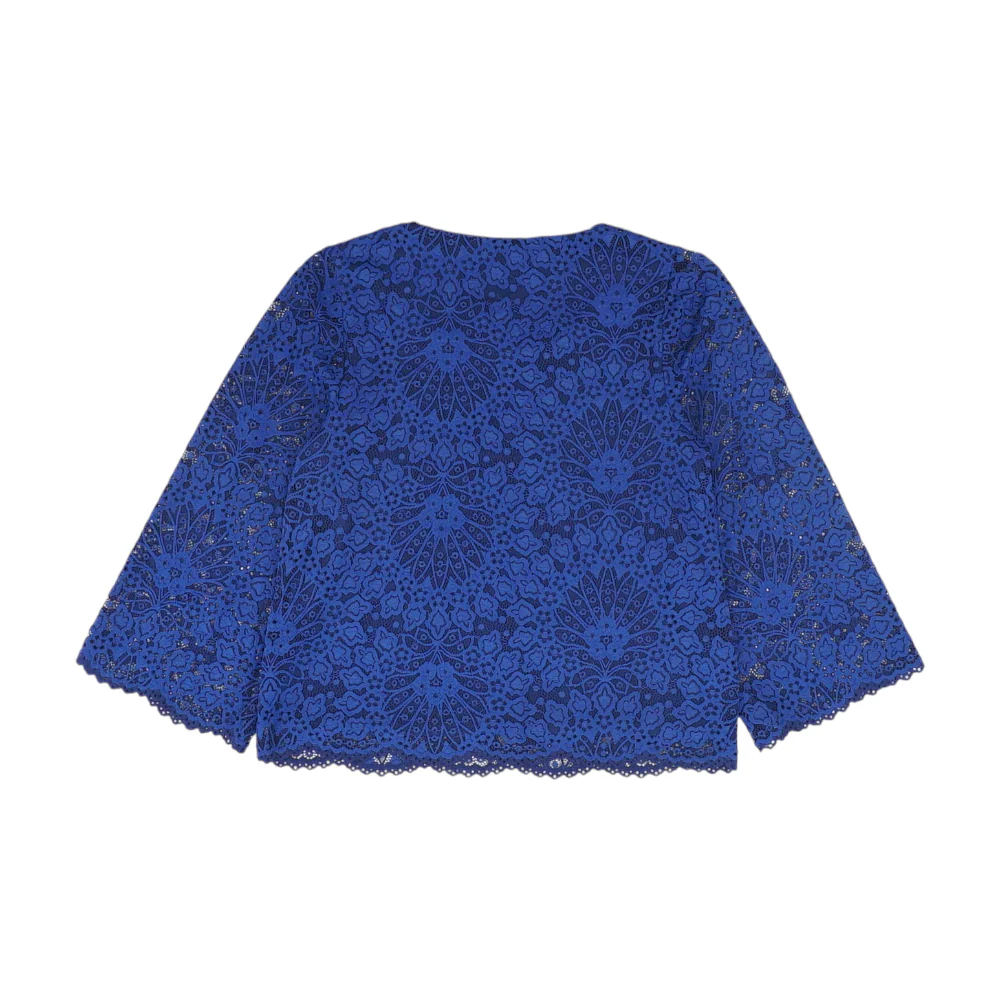 Navy Floral Blouse - Image 2