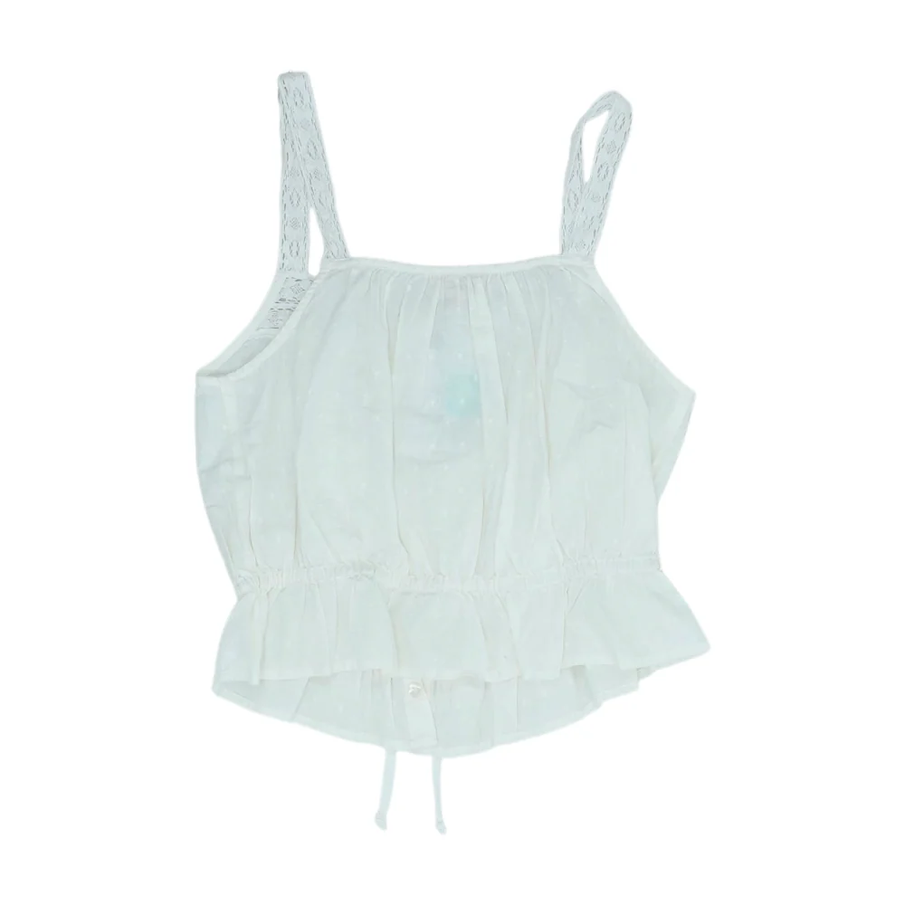 White Cropped Blouse - Image 2