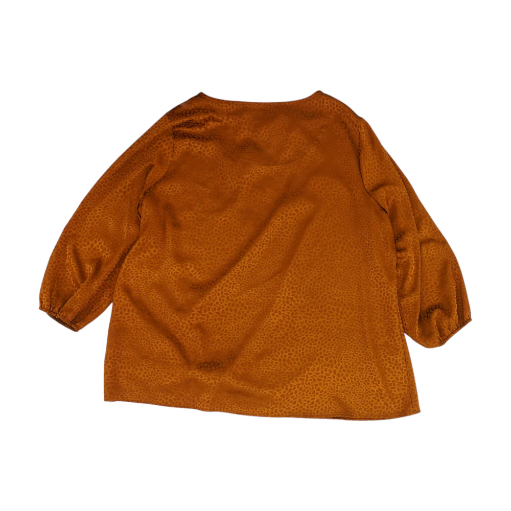 Brown Plus Animal Print Blouse - Image 2