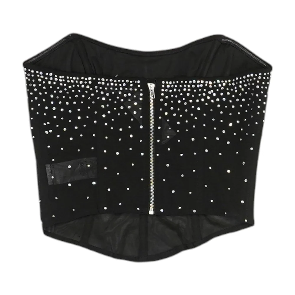 Black Cropped Blouse - Image 2