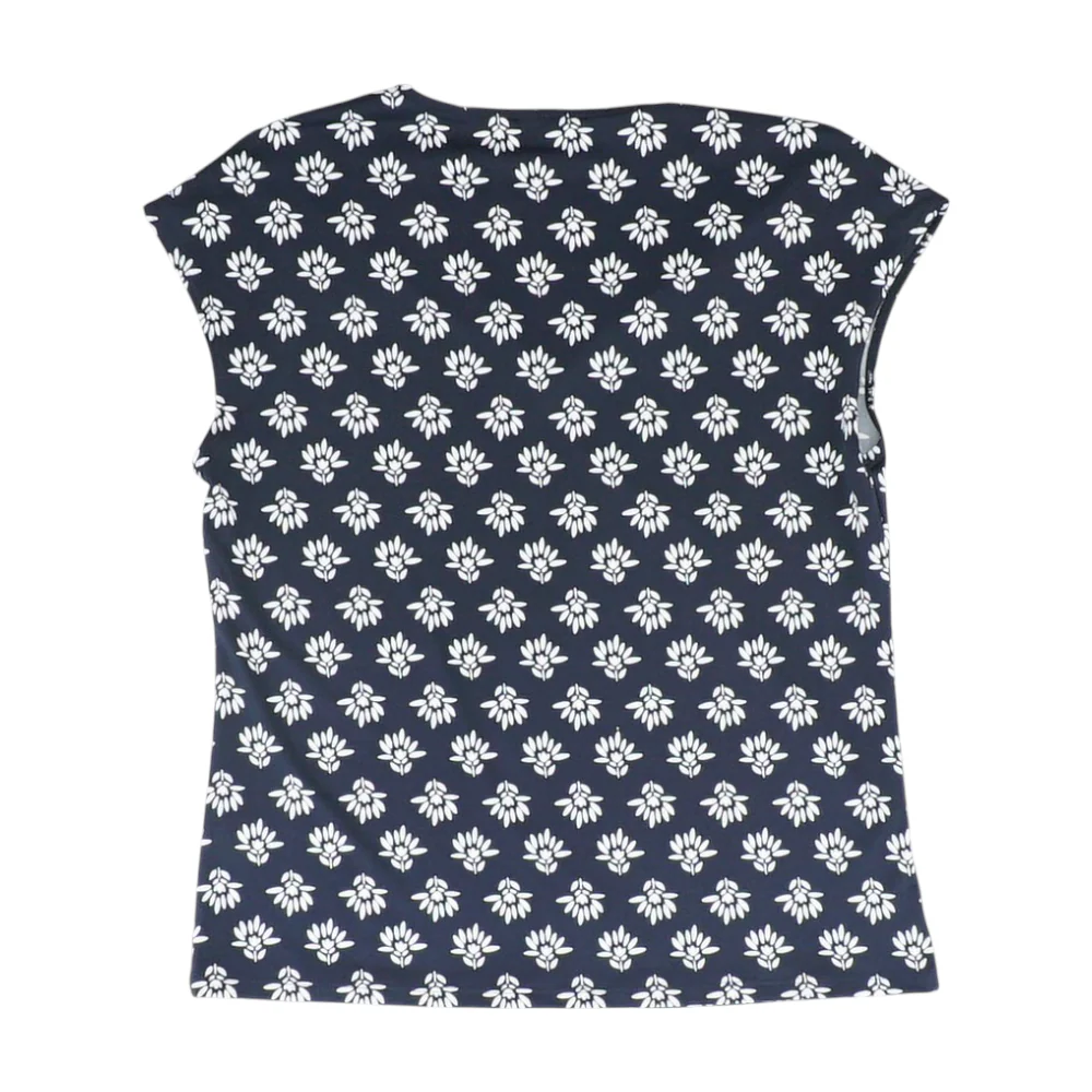 Navy Floral Blouse - Image 2