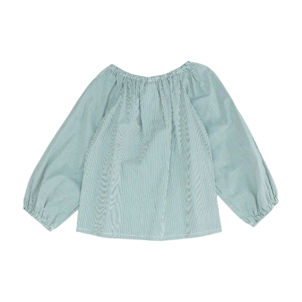Green Striped Blouse - Image 2
