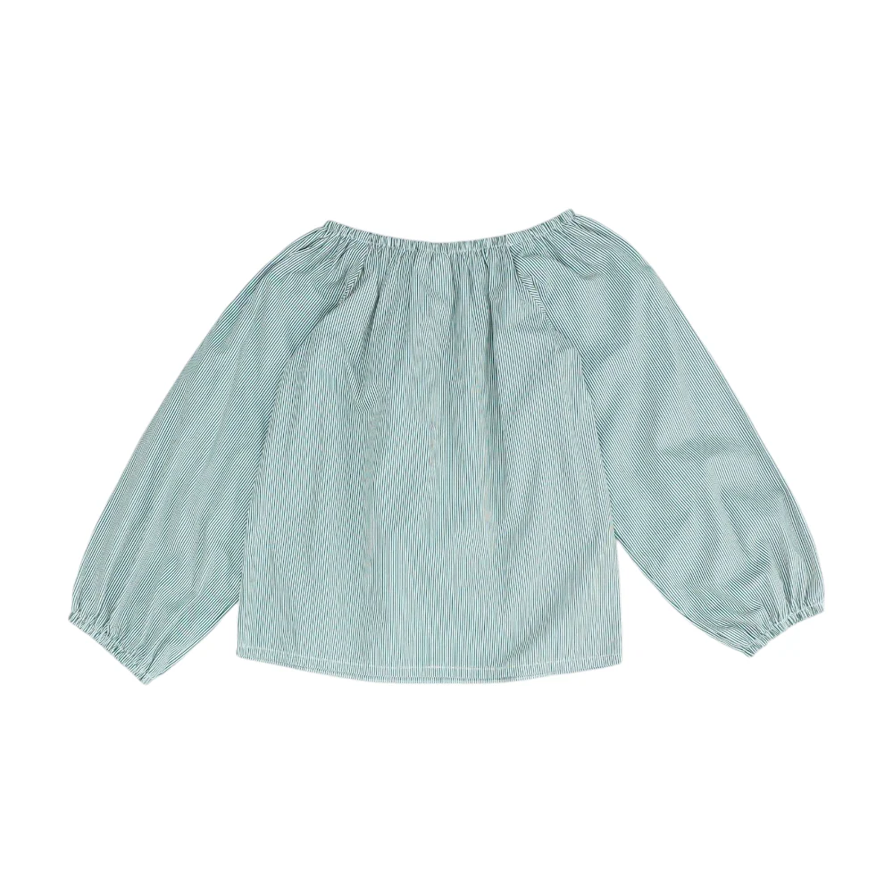 Green Striped Blouse - Image 2