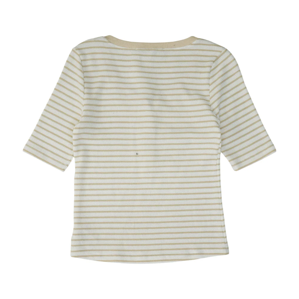 Tan Striped Blouse - Image 2