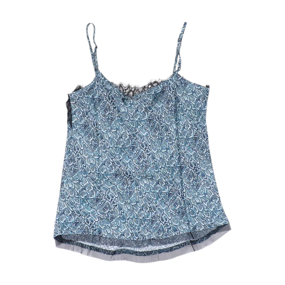 Blue Animal Print Blouse - Image 2