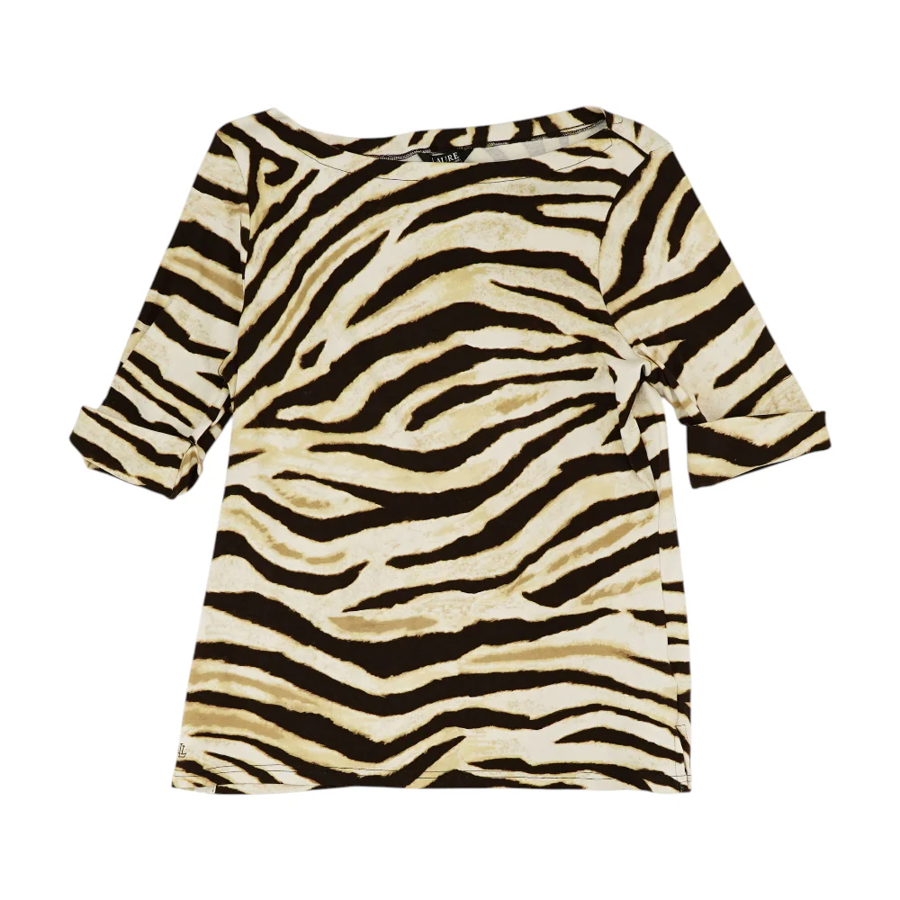 Beige Animal Print Blouse