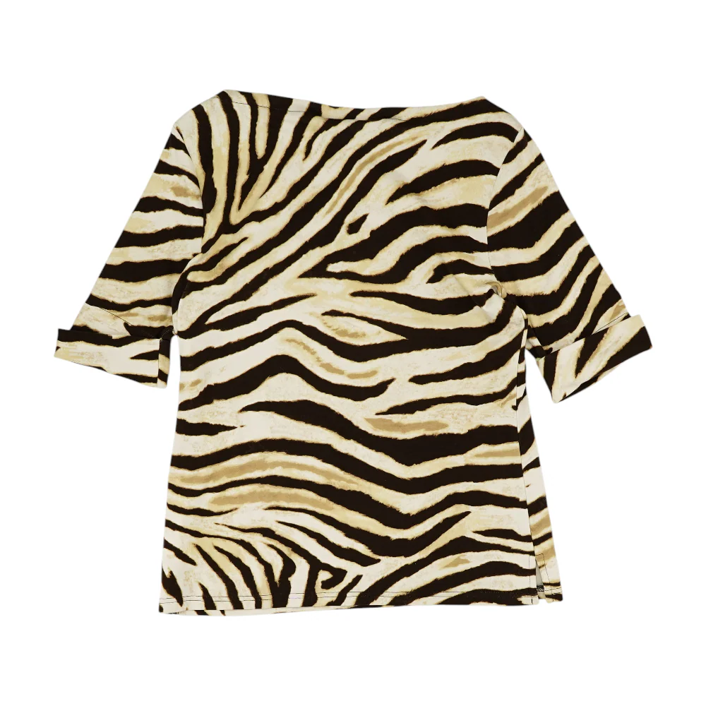 Beige Animal Print Blouse - Image 2