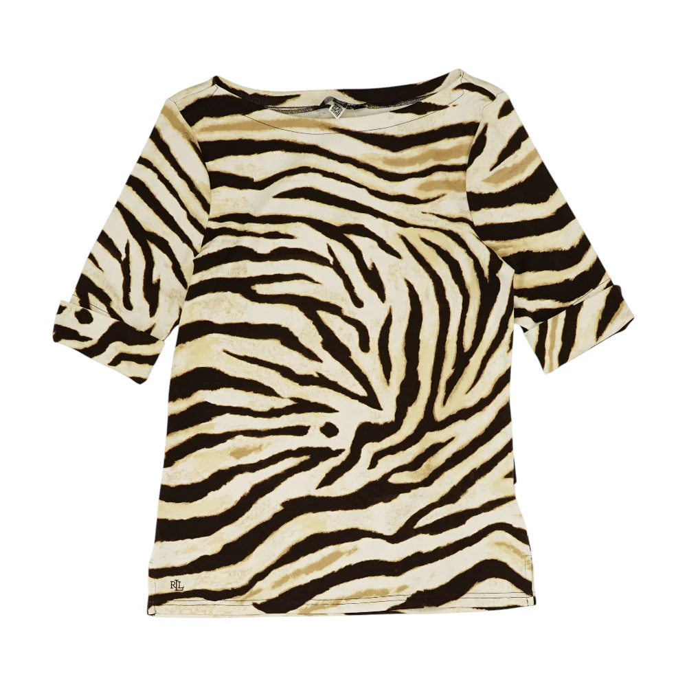 Beige Animal Print Blouse