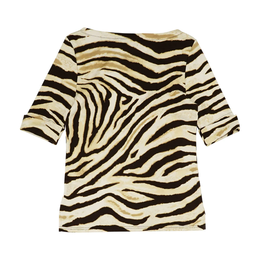 Beige Animal Print Blouse - Image 2