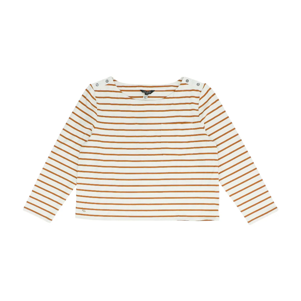 Beige Striped Blouse