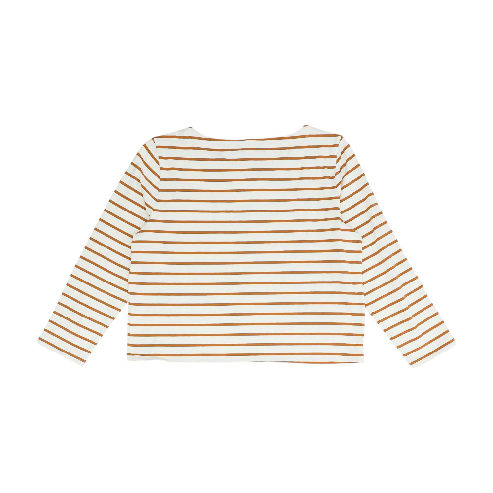 Beige Striped Blouse - Image 2