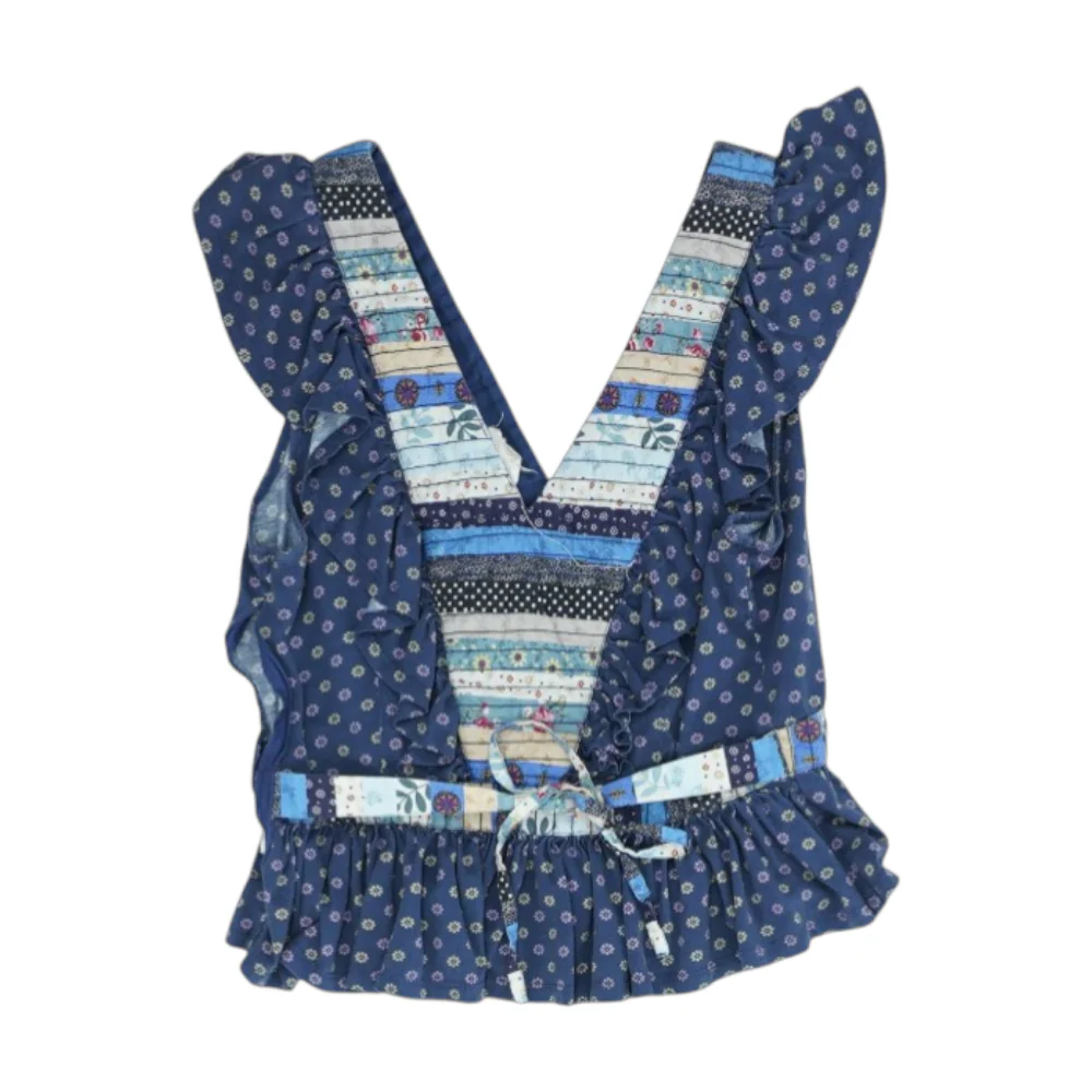 Navy Color Block Blouse - Image 2