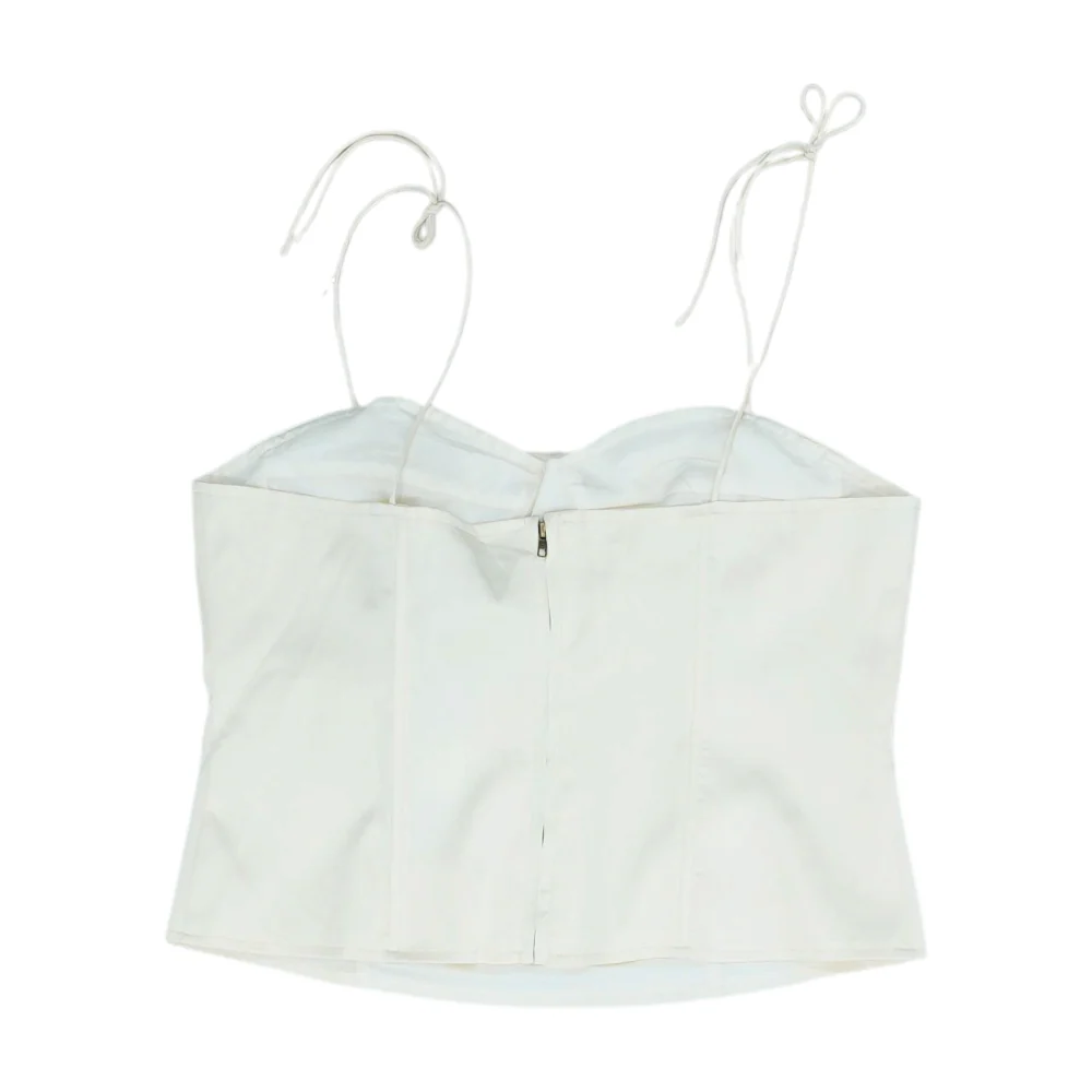 Cream Cropped Blouse - Image 2