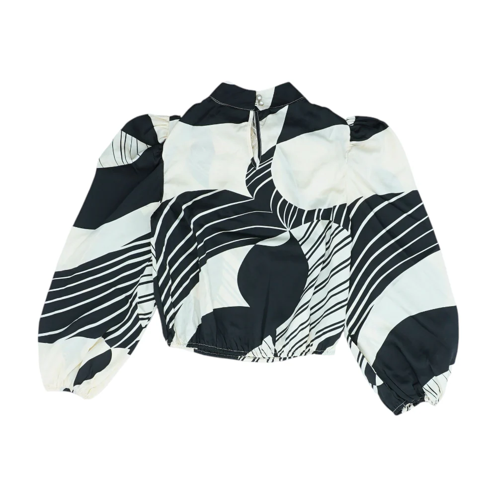 Beige Abstract Blouse - Image 2