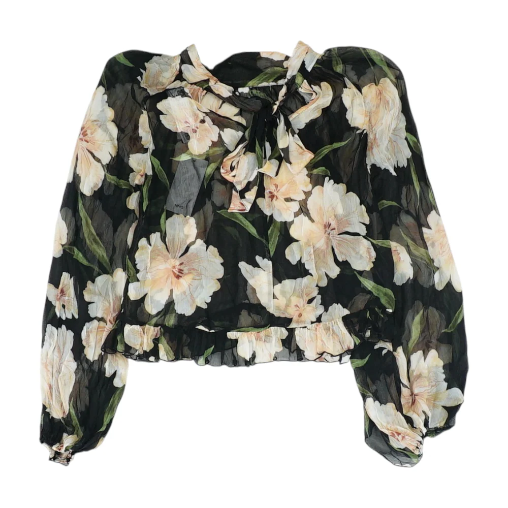 Black Floral Blouse - Image 2