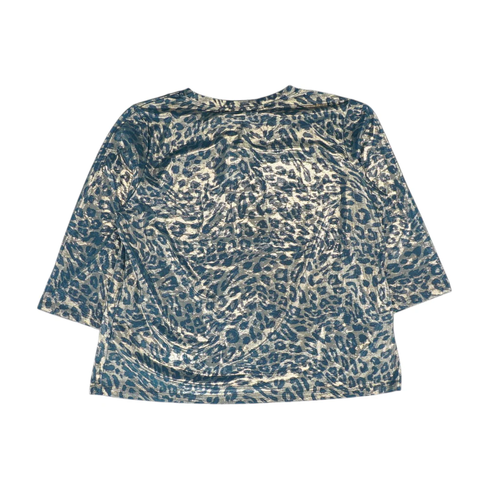 Blue Animal Print Blouse - Image 2