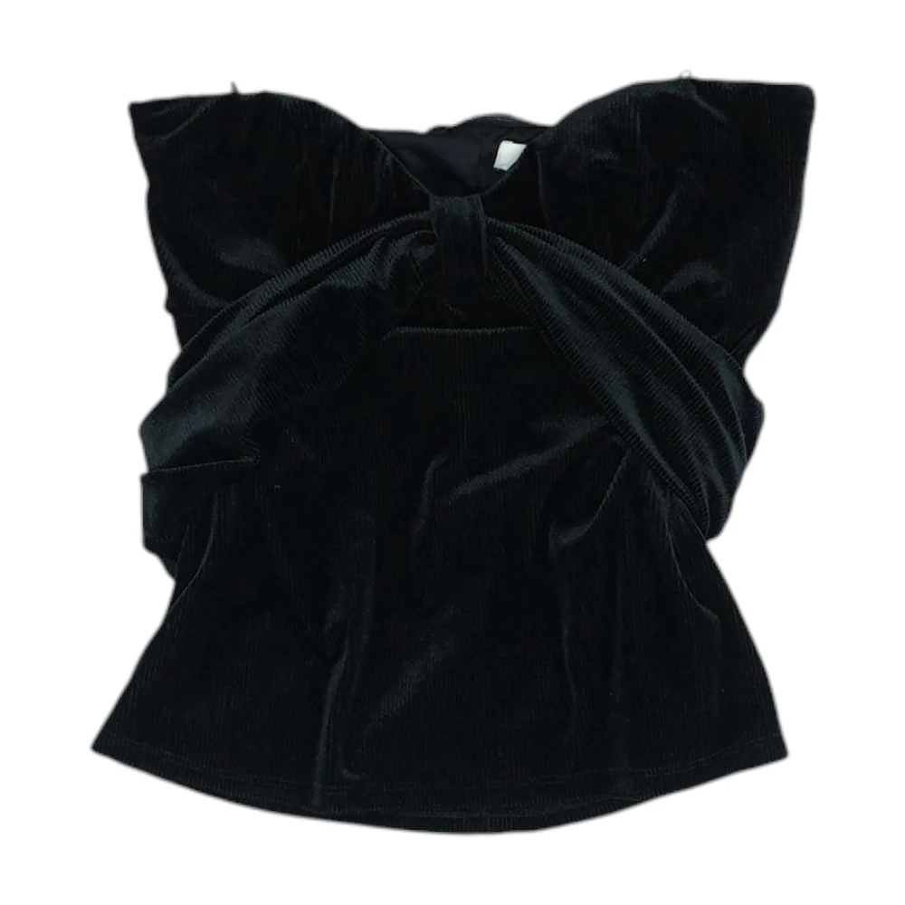 Black Cropped Blouse
