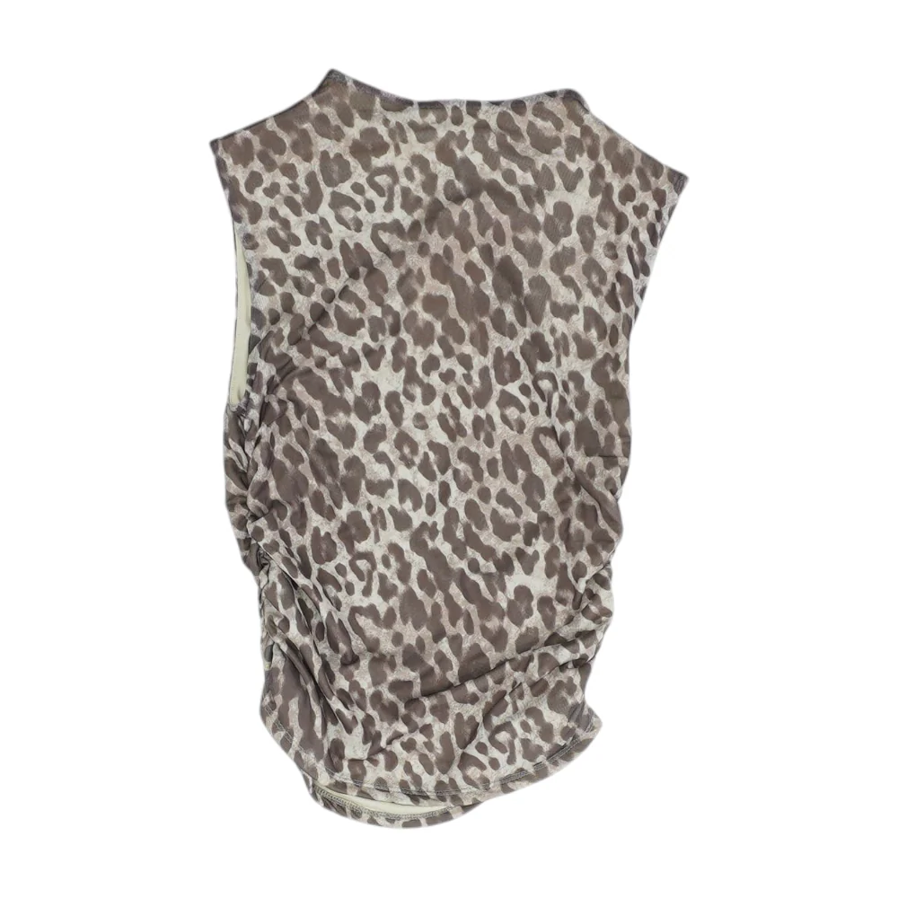 Brown Animal Print Blouse - Image 2
