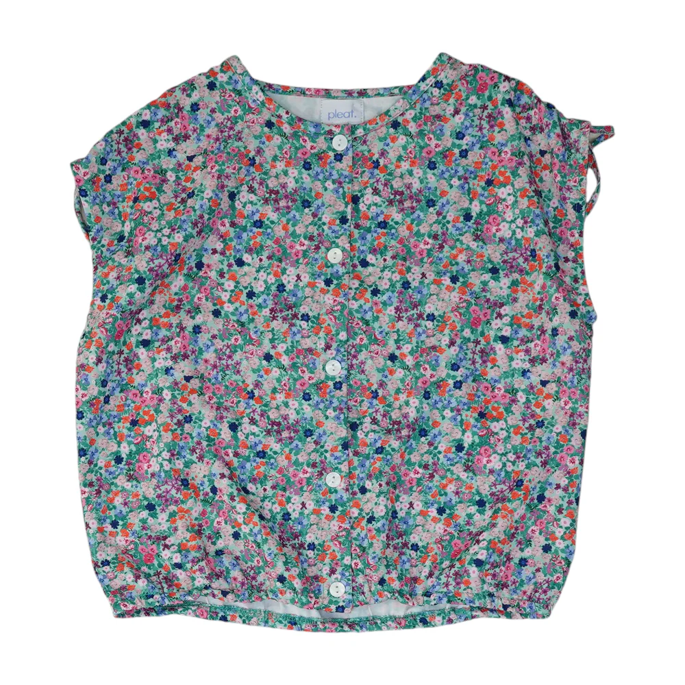 Green Floral Blouse