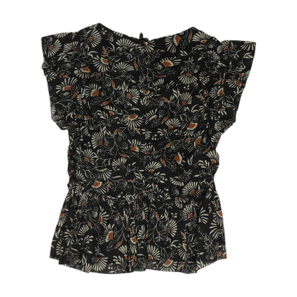 Black Abstract Blouse - Image 2