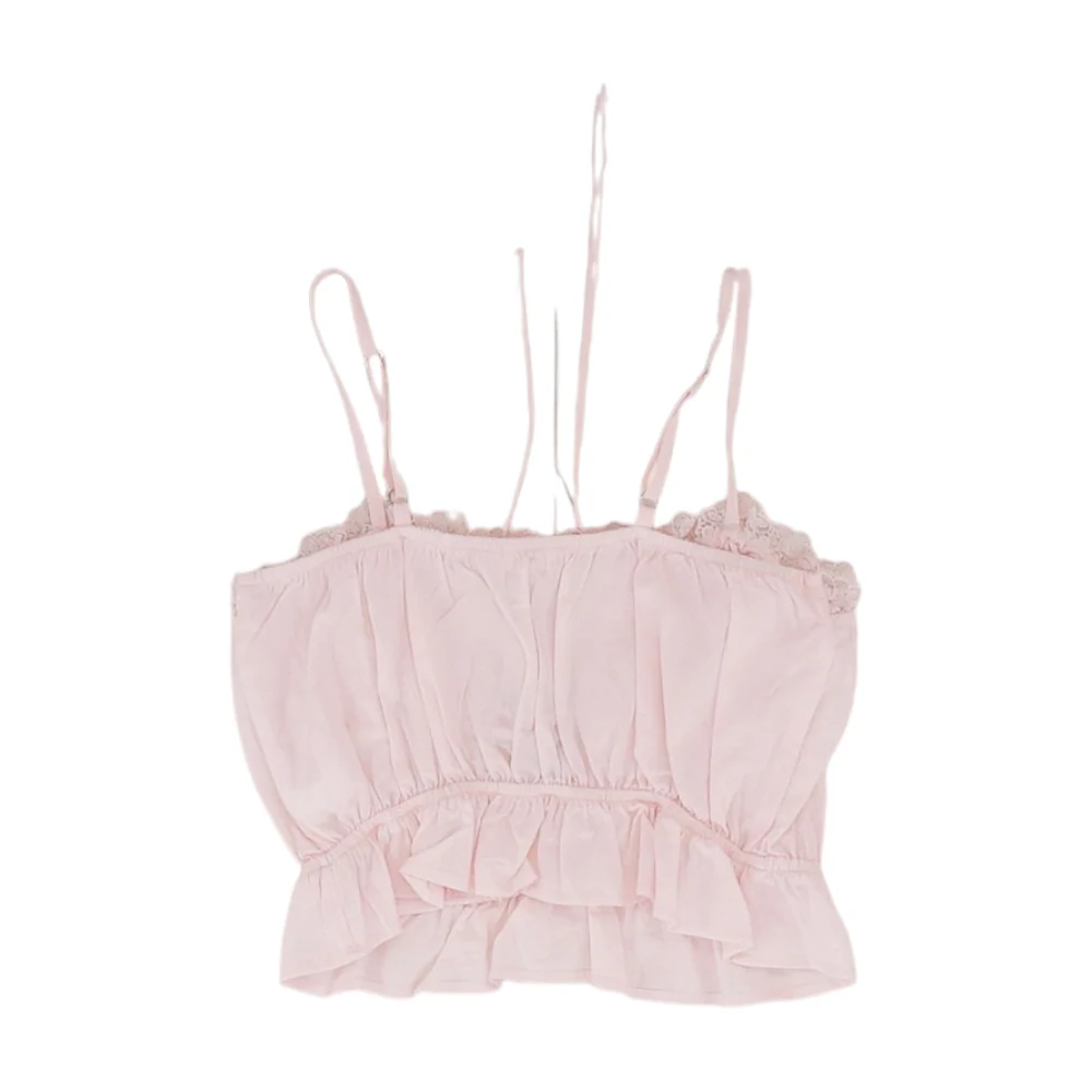 Pink Floral Cropped Blouse - Image 2