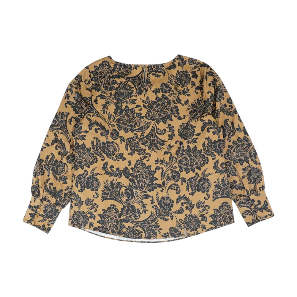 Brown Floral Blouse - Image 2