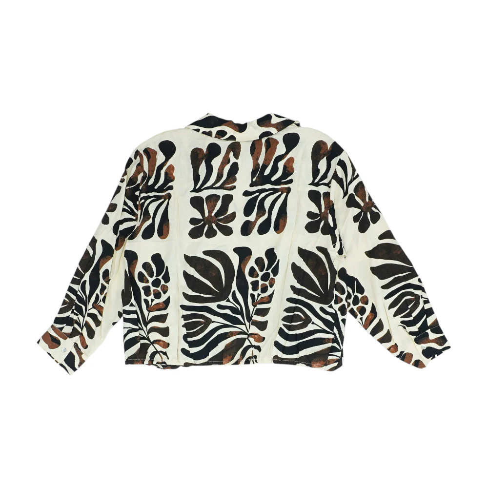 Tan Floral Blouse - Image 2